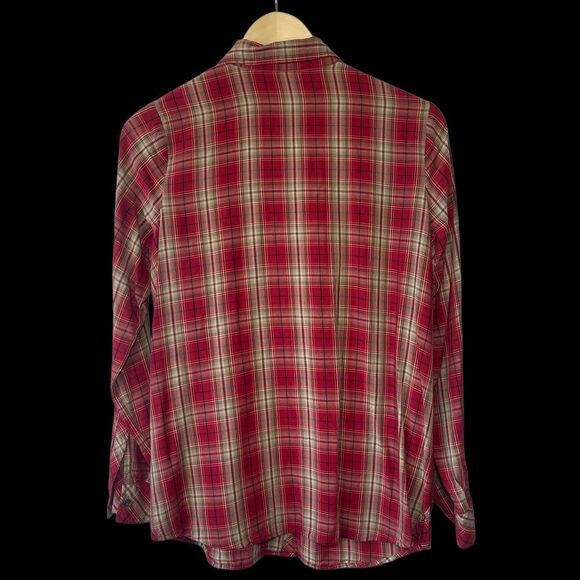 J.Jill Soft Brushed Rayon Tartan Plaid Button Down Shirt Sz S - Picture 4 of 7